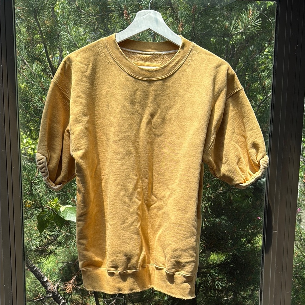 Rachel Comey butter yellow short sleeve sweat shirt